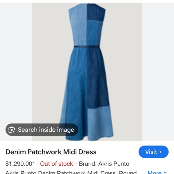 New with tags Akris Punto denim multi dress size 8 - Picture 3 of 9